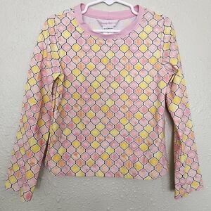 TOMMY BAHAMA Girl's 6 Coral GeoRashguard Swim Shirt